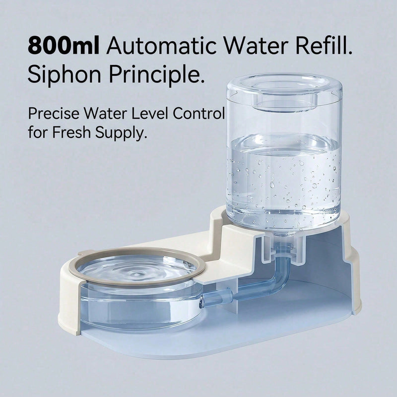 3 Colors Gravity Pet Feeder Water Dispenser Cute Cat Shaped Automatic Food Water Bowl Large Capacity Detachable Stable Anti Slip Base Feeding Supplies For Cats Puppies Small Animals Home Indoor Use