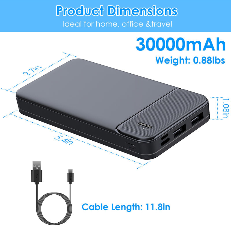 Fast Charging Power Bank With 1 USB Cable Fit For IOS Phone 15 14 13 And More