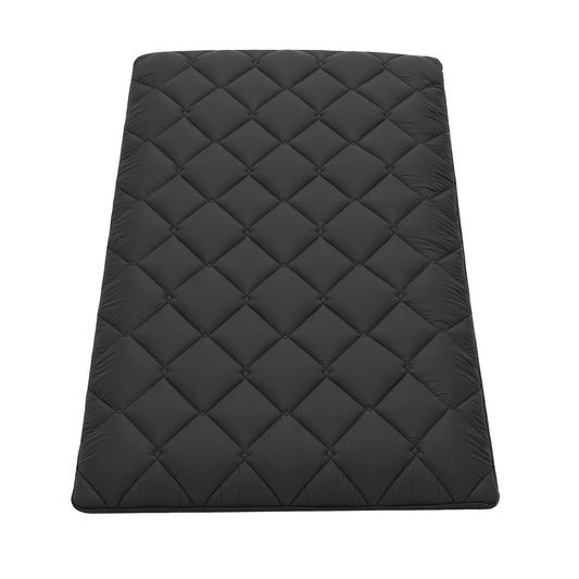 Japanese Tatami Mat, Twin Size Foldable Japanese Tatami Mattress, Futon Mattress With Storage Bag & Fastener, 9-Layer Floor Mat For Sleeping, Dormitory, Meditation, Yoga, 80 X 39 X 3.5 In, Black