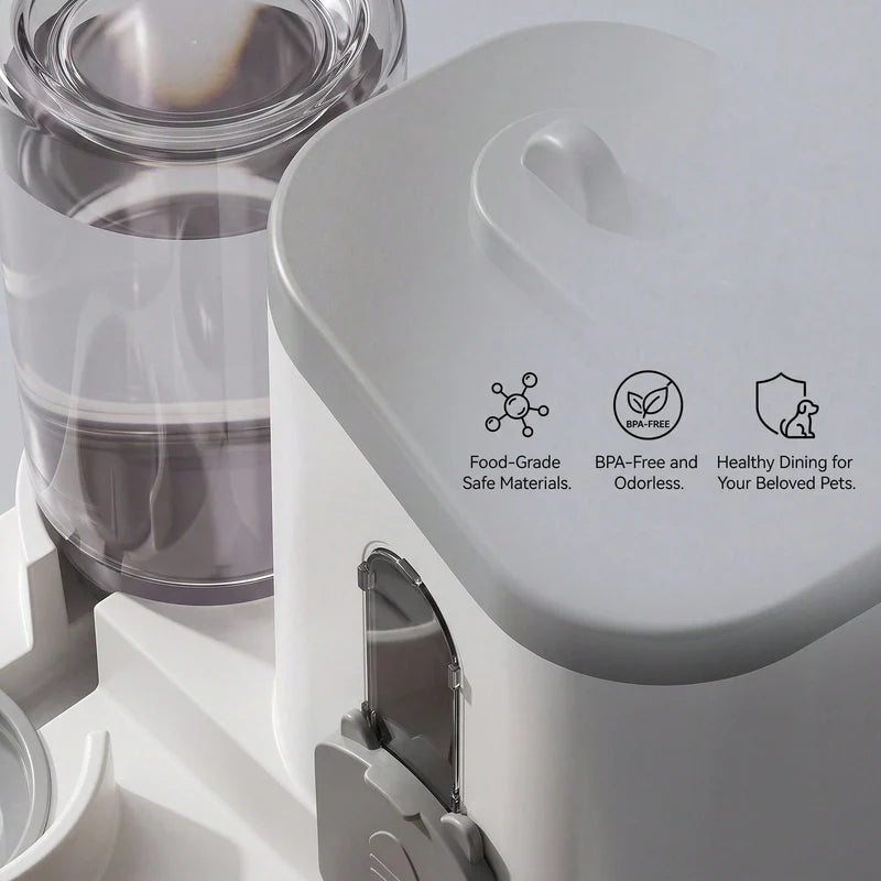3 Colors Gravity Pet Feeder Water Dispenser Cute Cat Shaped Automatic Food Water Bowl Large Capacity Detachable Stable Anti Slip Base Feeding Supplies For Cats Puppies Small Animals Home Indoor Use