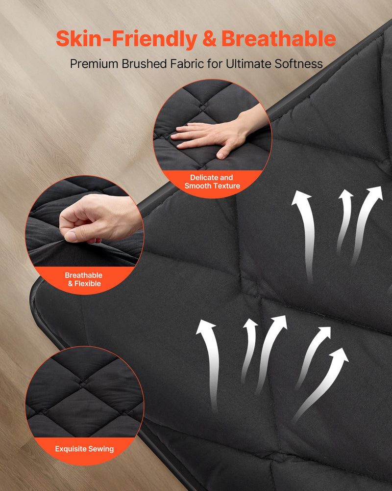 Japanese Tatami Mat, Twin Size Foldable Japanese Tatami Mattress, Futon Mattress With Storage Bag & Fastener, 9-Layer Floor Mat For Sleeping, Dormitory, Meditation, Yoga, 80 X 39 X 3.5 In, Black