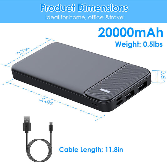 Fast Charging Power Bank With 1 USB Cable Fit For IOS Phone 15 14 13 And More